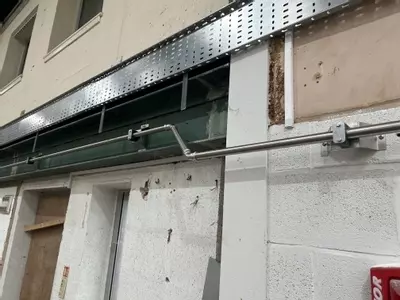 ow-pressure pipework installed as part of the new pressure washing infrastructure. This feed supplies water to the pressure washer systems and forms part of the wider distribution network installed throughout the facility. Routed alongside the high-pressu